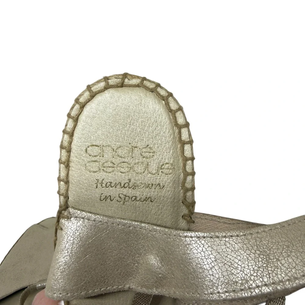Andre Assous Dainty Espadrilles‎ Wedge Suede Shimmer Size 41 / US 10